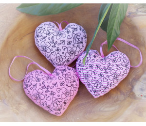 Stickdatei - ITH Blumen Herz